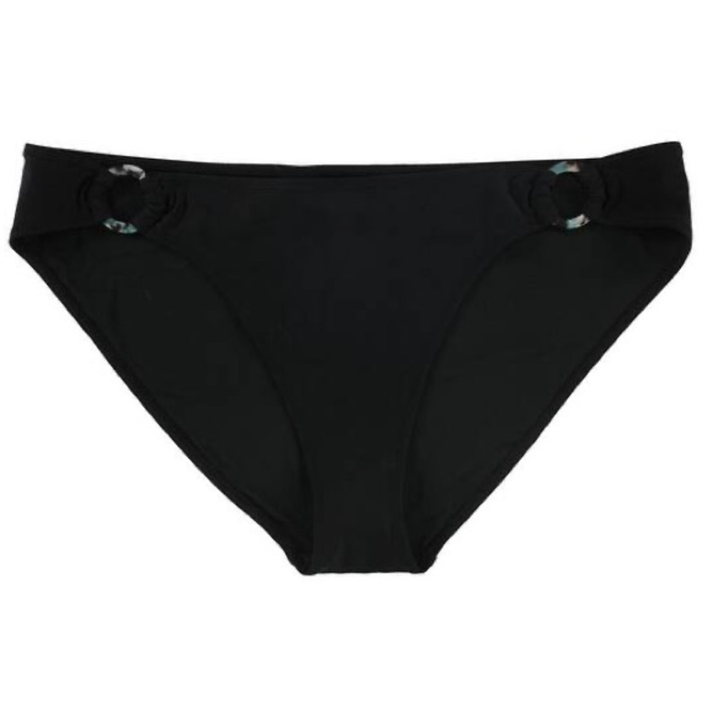 🏖 NEW AERIE BIKINI BOTTOM BLACK WITH Plastic Circles SIZE XXL 2XL 🏝️